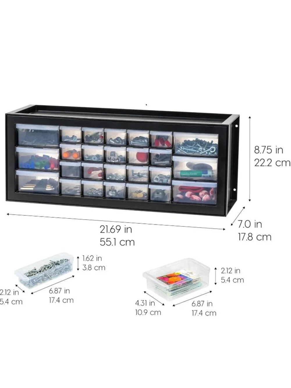 IRIS USA 26-Drawer Organizer Cabinet | Plastic Hardware Craft Storage Box